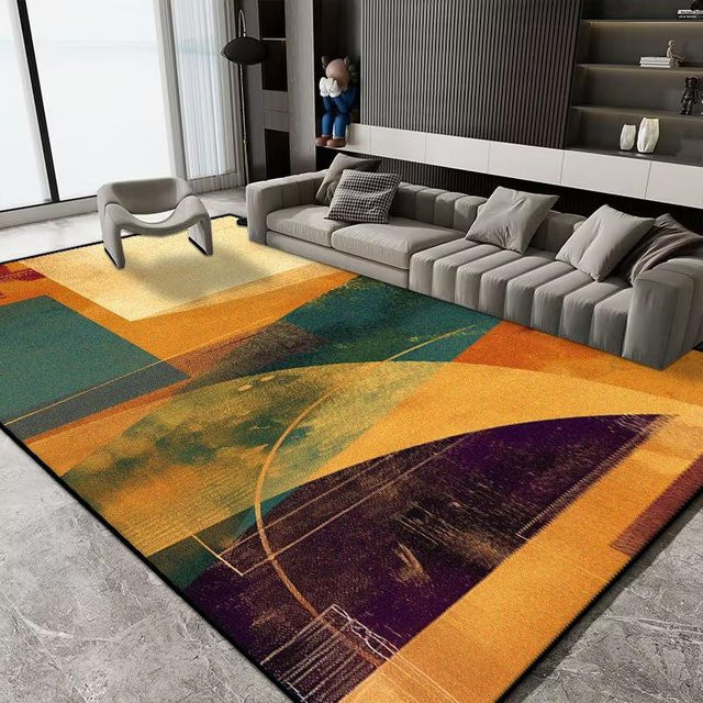 Karpetti Kurzflor Samtteppich in Multicolour, moderner Wohnzimmerteppich mit floralem Design, waschbar und rutschfest, B/T: 200 x 230 cm - Bild 1