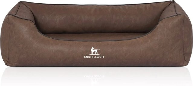 Knuffelwuff Hundebett Henderson aus Kunstleder in Braun, B: 120 cm, T: 85 cm - Bild 1