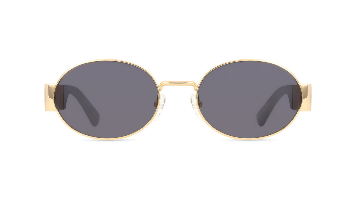 Moschino MOS185/S Sonnenbrille, Vollrand, Oval, Metall, Unisex, gold - Bild 1