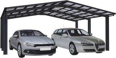 Ximax Doppelcarport Linea Typ 110 Schwarz B/T: 545,6 x 495,4 cm - Bild 3