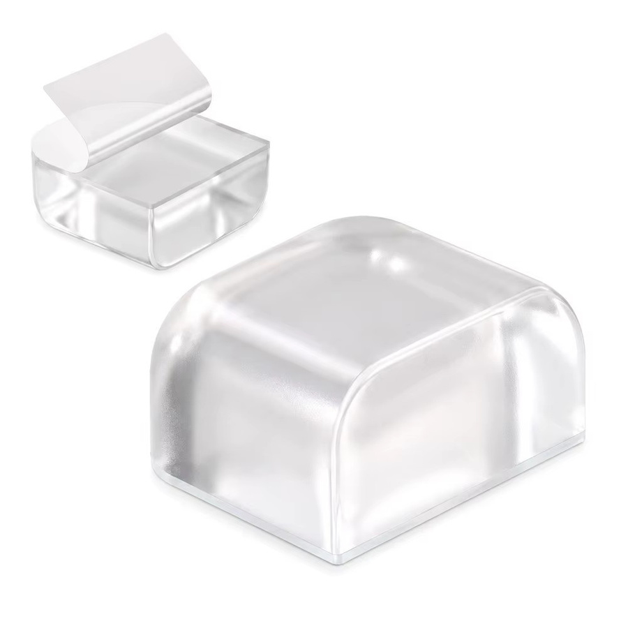 TFAAI Selbstklebende Silikon-Türstopper und Wandschutz in Transparent als Gummi-Stoßdämpferpolster für Türgriffe und Möbel - Bild 1
