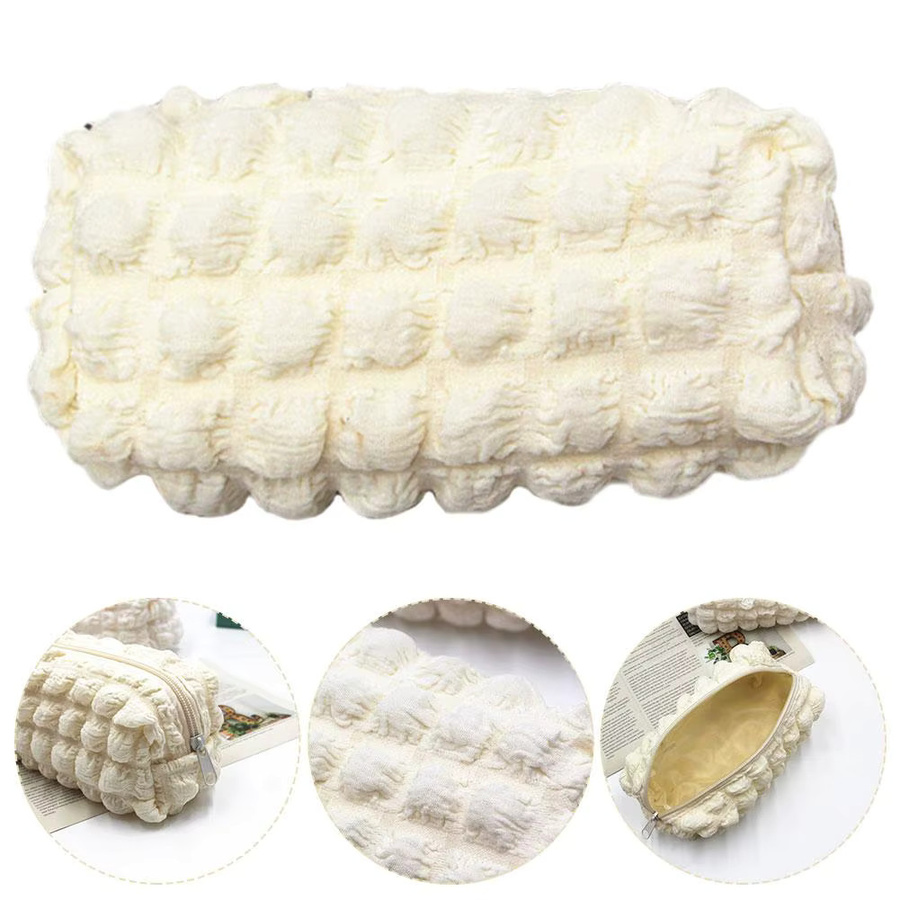Fufu Federmäppchen Puffs-Design in Weiß für Mädchen und Jungen mit großem Fassungsvermögen - Bild 3