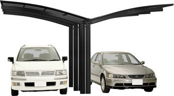 Ximax Alu Doppelcarport Portoforte Typ 110 Schwarz Breite: 543 cm, Tiefe: 495,4 cm - Bild 3