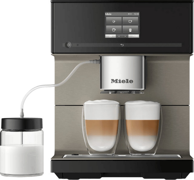 Miele Kaffeemaschine CM 7550 Countertop in Schwarz und Anthrazit mit App-Control und herausnehmbarem Wassertank aus Edelstahl - Bild 1