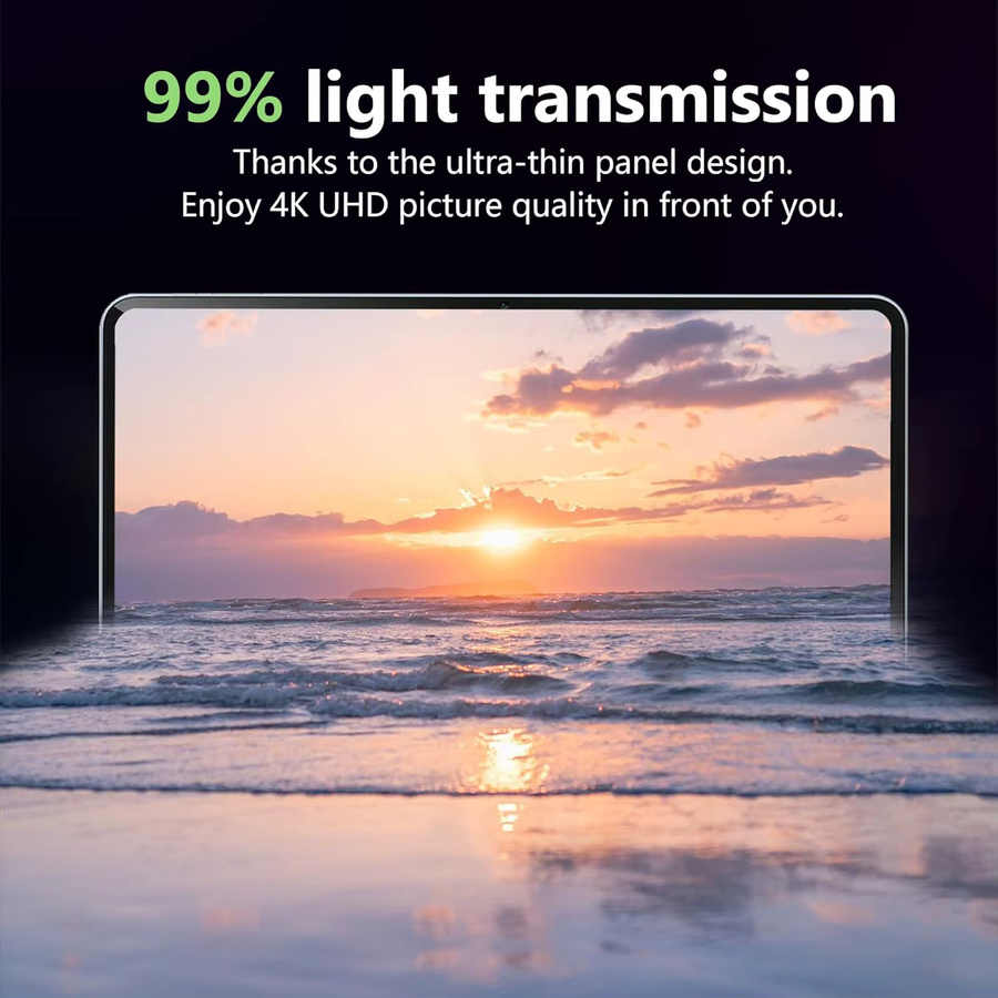 Teclast Tablet-Displayschutzfolie aus gehärtetem Glas für T60 AI und T60 Plus (12,0 Zoll), transparent, Anti-Fingerprint mit 2.5D Radian Edge - Bild 4