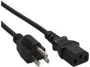 40er Bulk-Pack InLine Netzkabel von USA-Netzstecker auf C13-Kaltgerätestecker in Schwarz, Länge: 1,8 m - Bild 1