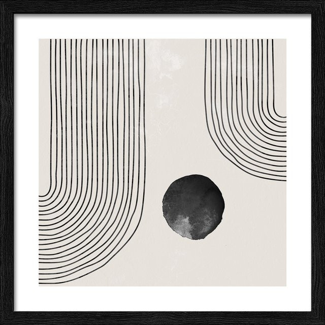 Gerahmtes Bild CIRCLES II von Kare Design in Multicolour und Weiss, abstraktes Grafikdesign, B/T/H: 32,5 x 32,5 x 32,5 cm - Bild 1