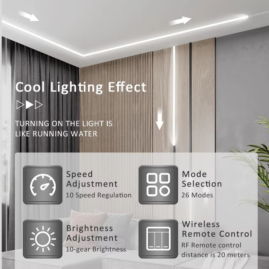 MJJC RGBIC COB LED Streifen Licht mit Fernbedienung, DC 24V, Farbe: Weiß - Bild 2