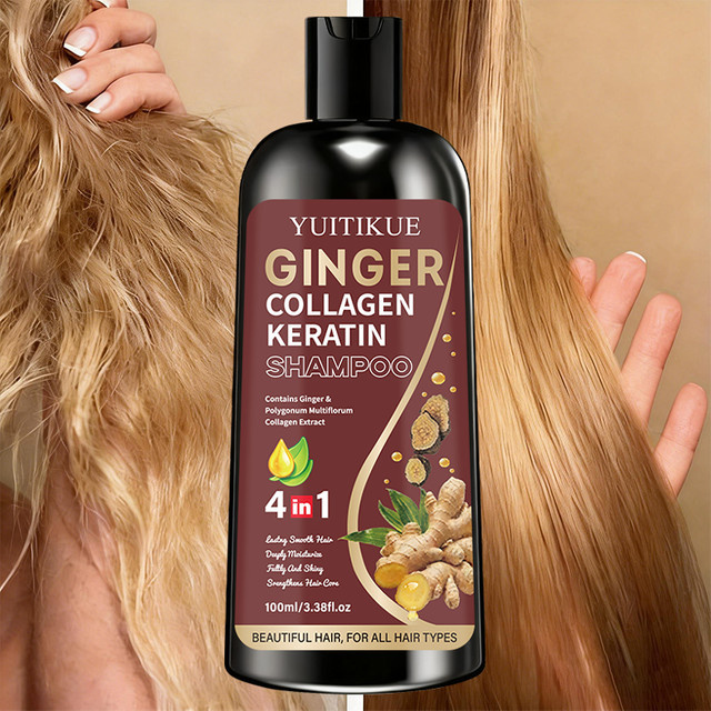 YUITIKUE Ingwer-Kollagen-Keratin-Shampoo, 100 ml, Unisex - Bild 1