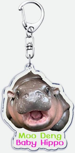 CHIC STUDIO Schlüsselanhänger Baby-Nilpferd, gray, Unisex - Bild 1
