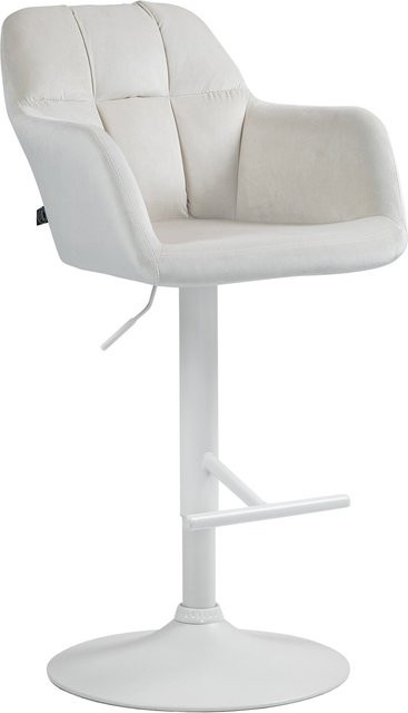 CLP Barhocker Natoma aus Samt mit Metallgestell, 360 Grad drehbar und höhenverstellbar, B/T/H: 57 x 59 x 118 cm - Bild 1