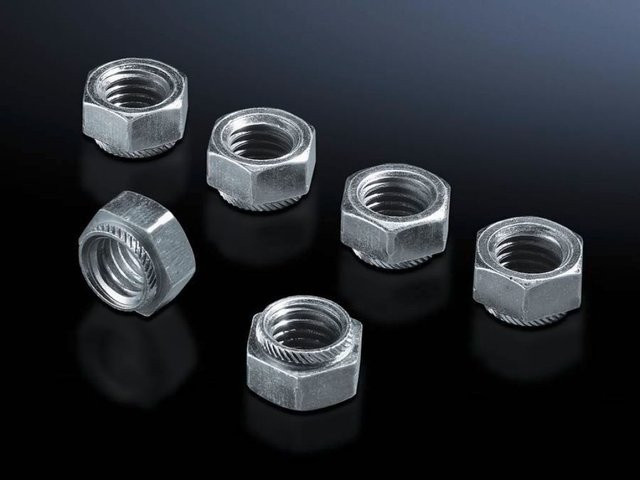 Rittal SV Rack-Muttern M12 selbstsichernd aus verzinktem Stahl in Silber, 30er Packung - Bild 1