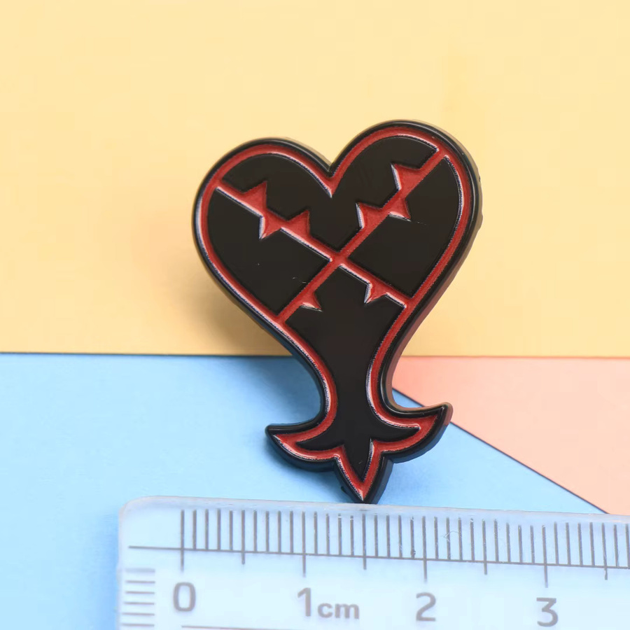 MDKES Anstecknadel, Emaille, Cartoon-Herz-Blitz, Unisex - Bild 3