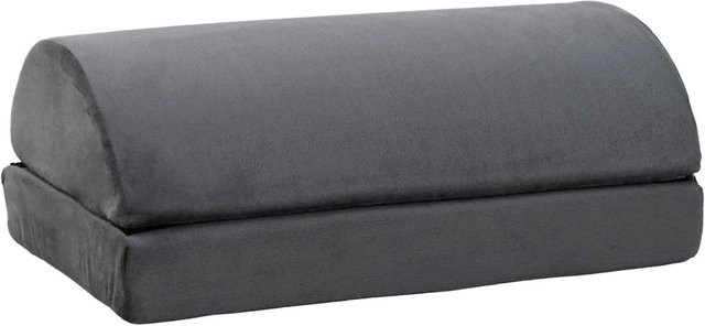 vidaXL Fußstützenkissen Keilform aus Kaltschaum in Grau, B/T/H: 44 x 29 x 17 cm - Bild 1