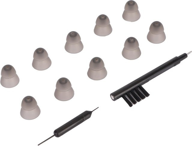 10 Stück Resound Hörgeräte-Ersatz-Domes doppelschichtig in Schwarz, Größe S, 8mm - Bild 1