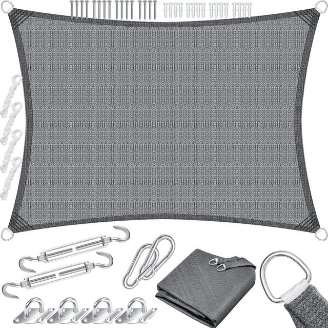 KESSER Sonnensegel als Sonnenschutz und Windschutz aus wasserabweisendem HDPE-Gewebe für Garten, Balkon und Terrasse - Bild 1