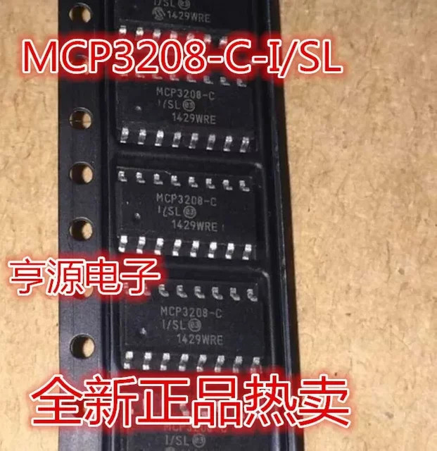 10 Stück MCP3208-C-I/SL MCP3208-C IC in Schwarz - Bild 1