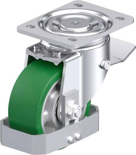 Blickle Stahlblech-Lenkrolle LH-ALST 127K-ST-FS in Silber mit 125 mm Rad-Durchmesser und 450 kg Tragfähigkeit - Bild 1