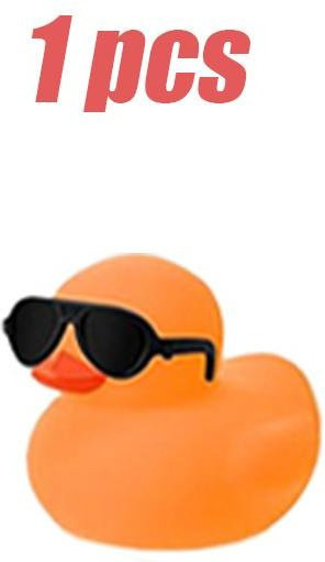 Binchi Outdoor Product Mini Oranges Gummi-Enten Set, mit Sonnenbrille, schwimmend, quietschen, 1-100 Stück, ab 12 Jahren - Bild 1