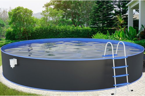 Steinbach Stahlwand Swimming Pool Set Nuovo rund, anthrazit, Durchmesser: 550 cm, Höhe: 120 cm - Bild 2