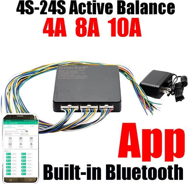 DYKBmetered Smarter Bluetooth Aktiver Batteriemanager Balancer für Li-Ion LiFePO4 LTO Batterien, Farbe: Schwarz - Bild 1