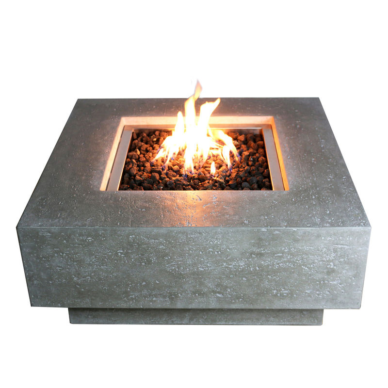 Elementi Gasfeuerstelle Raung als Feuertisch in Grau mit Beton-Optik, B/T/H: 91 x 91 x 59 cm - Bild 4