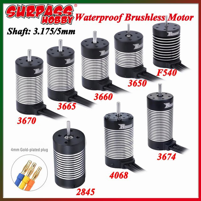 SURPASS HOBBY Wasserdichter bürstenloser Motor, Metall, Schwarz - Bild 1
