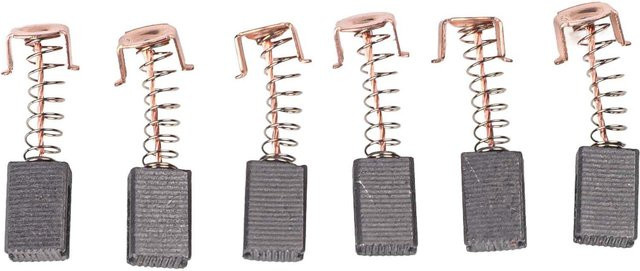 Vibratite Kohlebürsten Set 6 Stück für Winkelgrinder und elektrische Hammerbohrer, Farbe: Schwarz, B/T/H: 5 x 8 x 12 mm - Bild 1