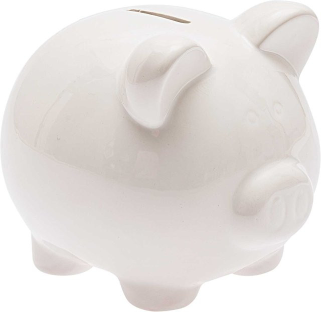 idee. Creativmarkt Sparschwein aus Porzellan zum Bemalen in Weiß, Breite: 14,5 cm, Höhe: 13 cm - Bild 1