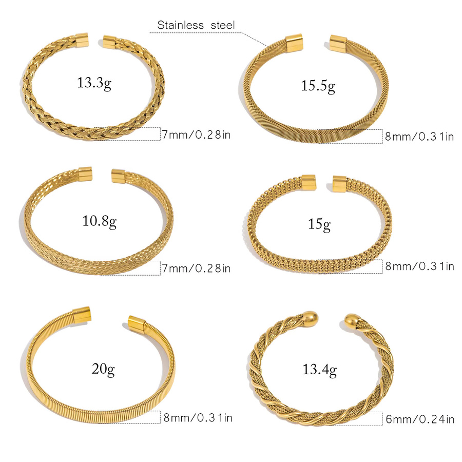 UHBINYCA Armband, 18 Karat vergoldeter Edelstahl, Gold, Damen - Bild 3