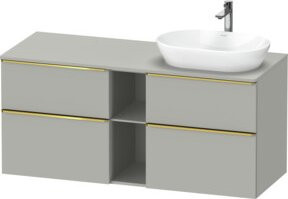 Duravit Waschtischunterschrank D-Neo in Grau matt, B/T: 140 x 55 cm - Bild 1