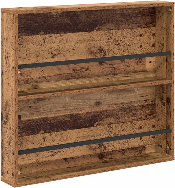 vidaXL Magazinregal aus Holzwerkstoff in Braun mit verstellbaren Regalböden, Wandmontage, B/T/H: 80 x 12 x 70 cm - Bild 1