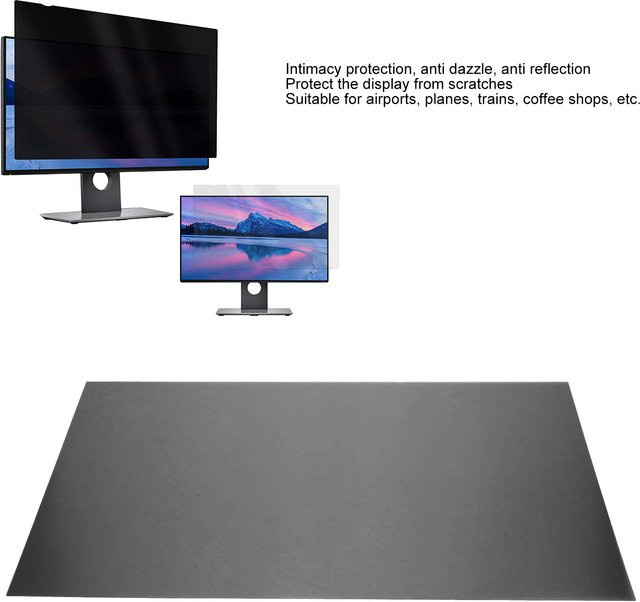 Aramox Blickschutzfilter für 24 Zoll Computer, Blendschutz und Blaulichtfilter mit Kratzschutz, Schwarz, Format 16:9 - Bild 1