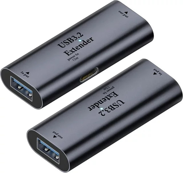BSN USB-A und USB-C Signalverstärker mit 15 W Netzteil und 10 m Übertragungs-Extender für PC, Drucker und Spielsteuerungen - Bild 1