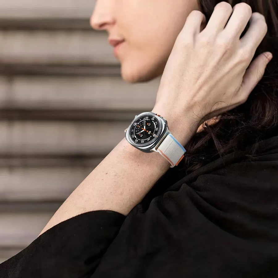 CAOWTAN Uhrenarmband Trail Loop, Textil/NATO, Weiß, Unisex, für Samsung Galaxy Watch Ultra 47 mm - Bild 3