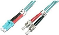 Digitus LWL Patchkabel Duplex LC auf ST Multimode OM3 in Turquoise und Multicolour - Bild 1