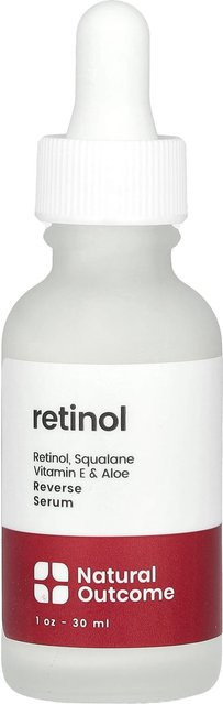 Natural Outcome Retinol Reverse Serum, 30 ml, mit Retinol, Hyaluronsäure, Aloe Vera, Vitamin E - Bild 1
