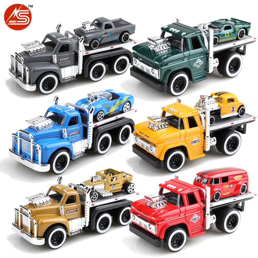 MAKEDA Amerikanische Muskel Anhänger Modelle, Spielzeug Auto, 1:60, Metall, Gummi, mit Licht und Sound - Bild 4