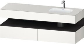 Duravit Einbauwaschtisch-Möbel-Set Qatego in Grau und Weiß Matt, B/T/H: 160 x 50 x 60 cm - Bild 1