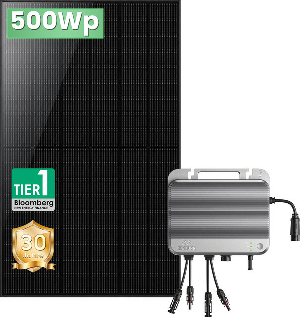 Zendure Solar Flow 800 mit 500W Solar Panel in Schwarz - Bild 1