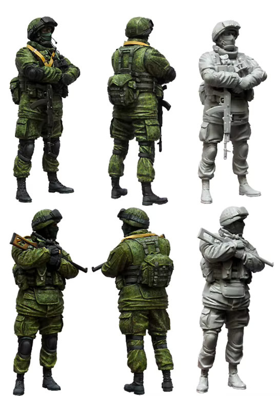 BAANFU Harzfiguren Moderne russische Spezialeinheiten, Modellbausätze, Maßstab 1:35, 2-Personen-Hobbyfiguren - Bild 2
