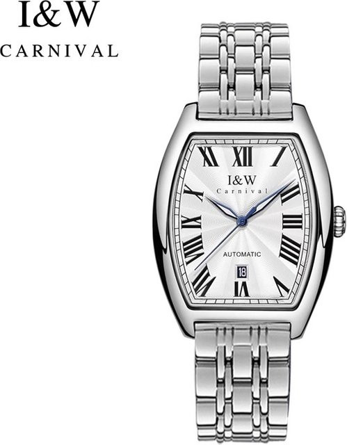Carnival Armbanduhr, Automatik, Edelstahl, Tonneau, Herren - Bild 1