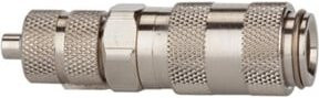 Riegler Schnellverschlusskupplung NW 2,7 aus Edelstahl in Silber mit Schlauchanschluss 5x3 mm - Bild 1
