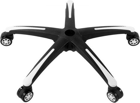 VEVOR Ersatzfuß für Bürostühle, Heavy Duty Universal Computerstuhl Basis mit 5 Rollen und verstärkten Beinen, Schwarz und Weiß, Durchmesser: 71 cm - Bild 1