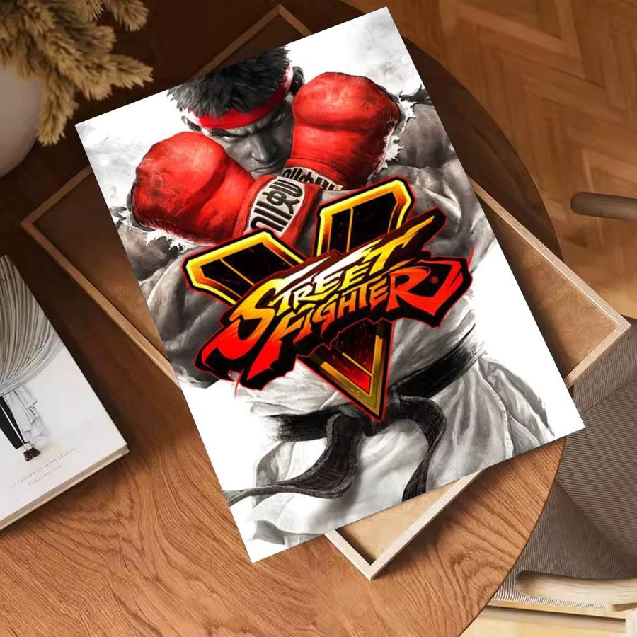 Street Fighter Poster Selbstklebender Wasserdichter Papieraufkleber zur Wanddekoration für Kaffeehaus, Bar oder Zimmer - Bild 5