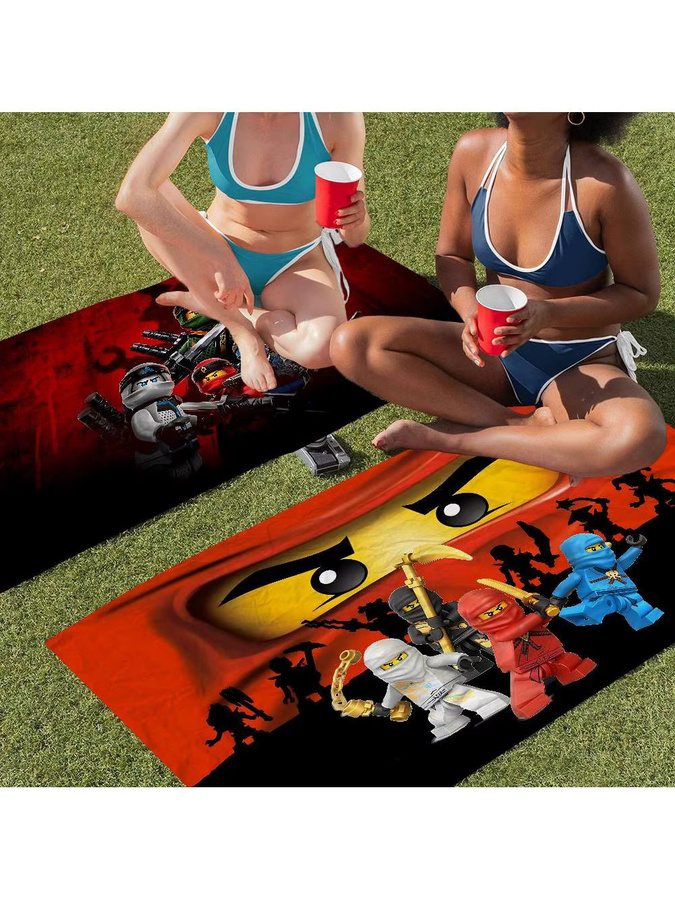 Potdemiel Ninjago Mikrofaser Strandtuch für Kinder, schnelltrocknendes Handtuch mit Grafik-Design - Bild 6