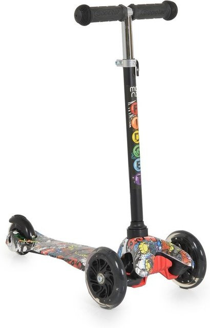 Moni Kinderroller Fidget 3 Räder höhenverstellbar schwarz ab 3 Jahren - Bild 1