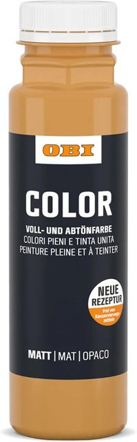 OBI Color Abtönfarbe Dispersion wasserbasiert Braun-Gelb 250 ml - Bild 1