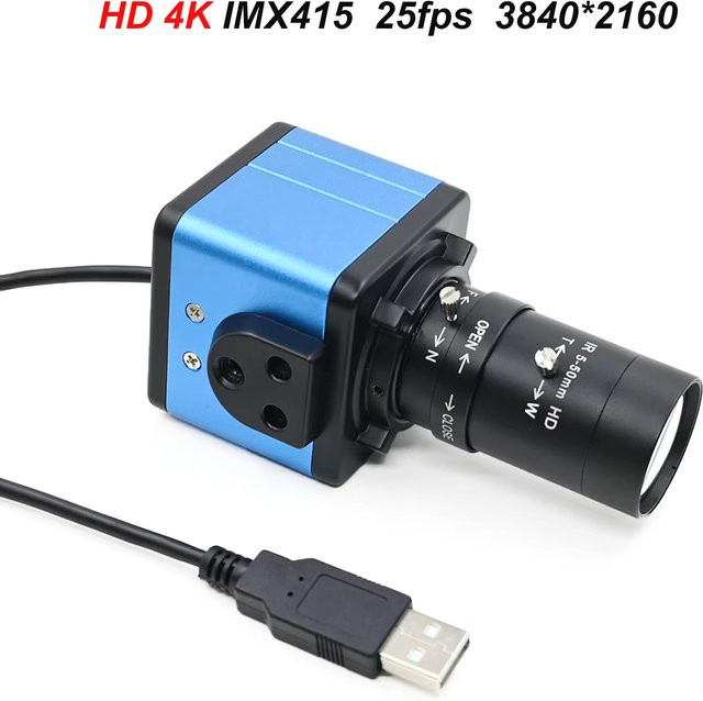 GXIVISION HD 4K USB-Kamera mit IMX415 8MP Sensor, 3840x2160 25FPS, Blau, Plug-and-Play für industrielle Bildverarbeitung - Bild 1