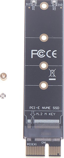 M.2 NGFF PCIe SSD Adapter Karte für NVMe SSDs 3.0 und 4.0, unterstützt 2230/2242/2260/2280, Schwarz - Bild 1